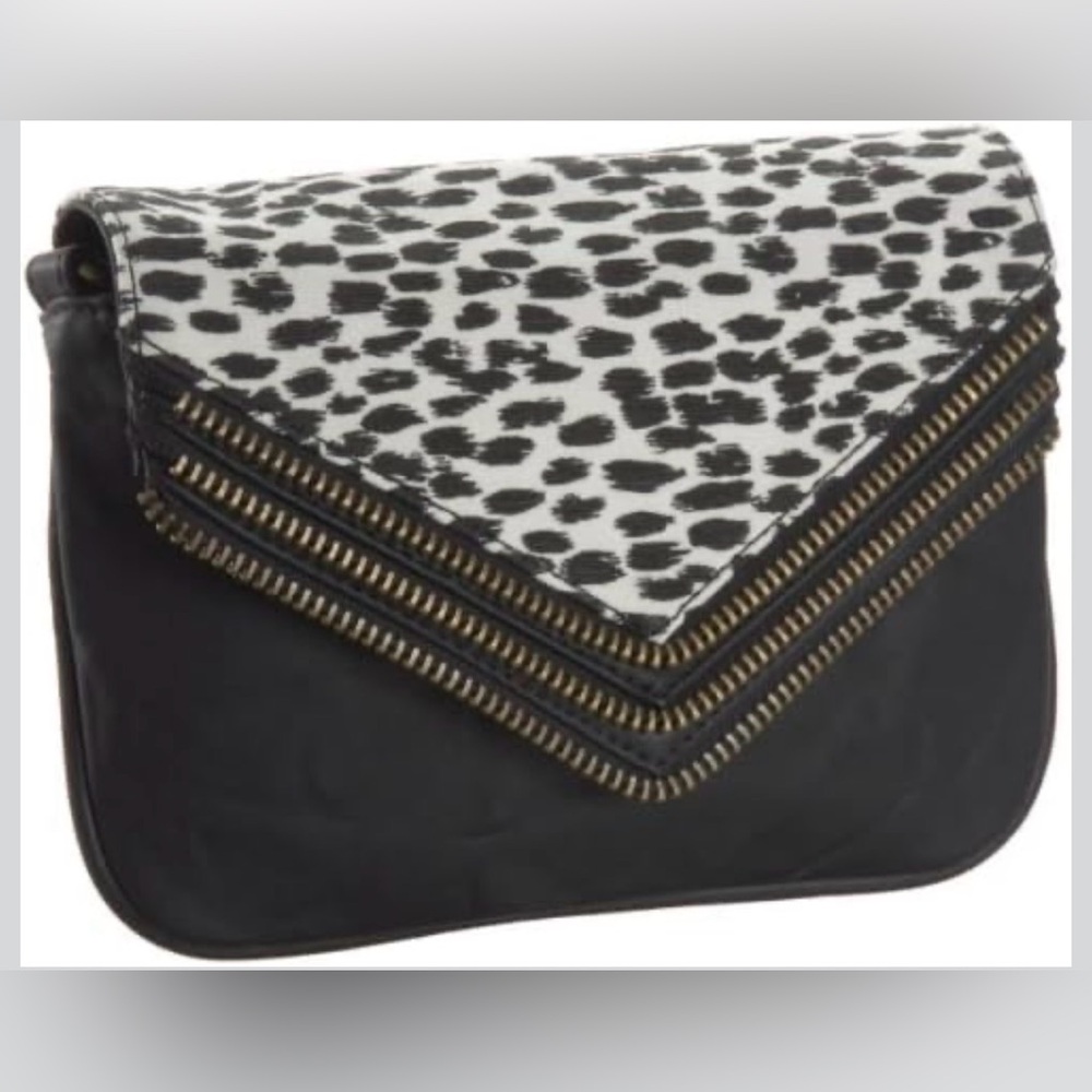Matt & Nat Hendrix Shoulder Clutch Crossbody Bag Leather Leopard